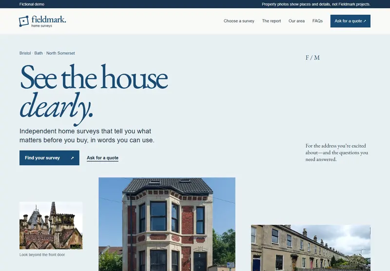 Fieldmark surveyors website concept
