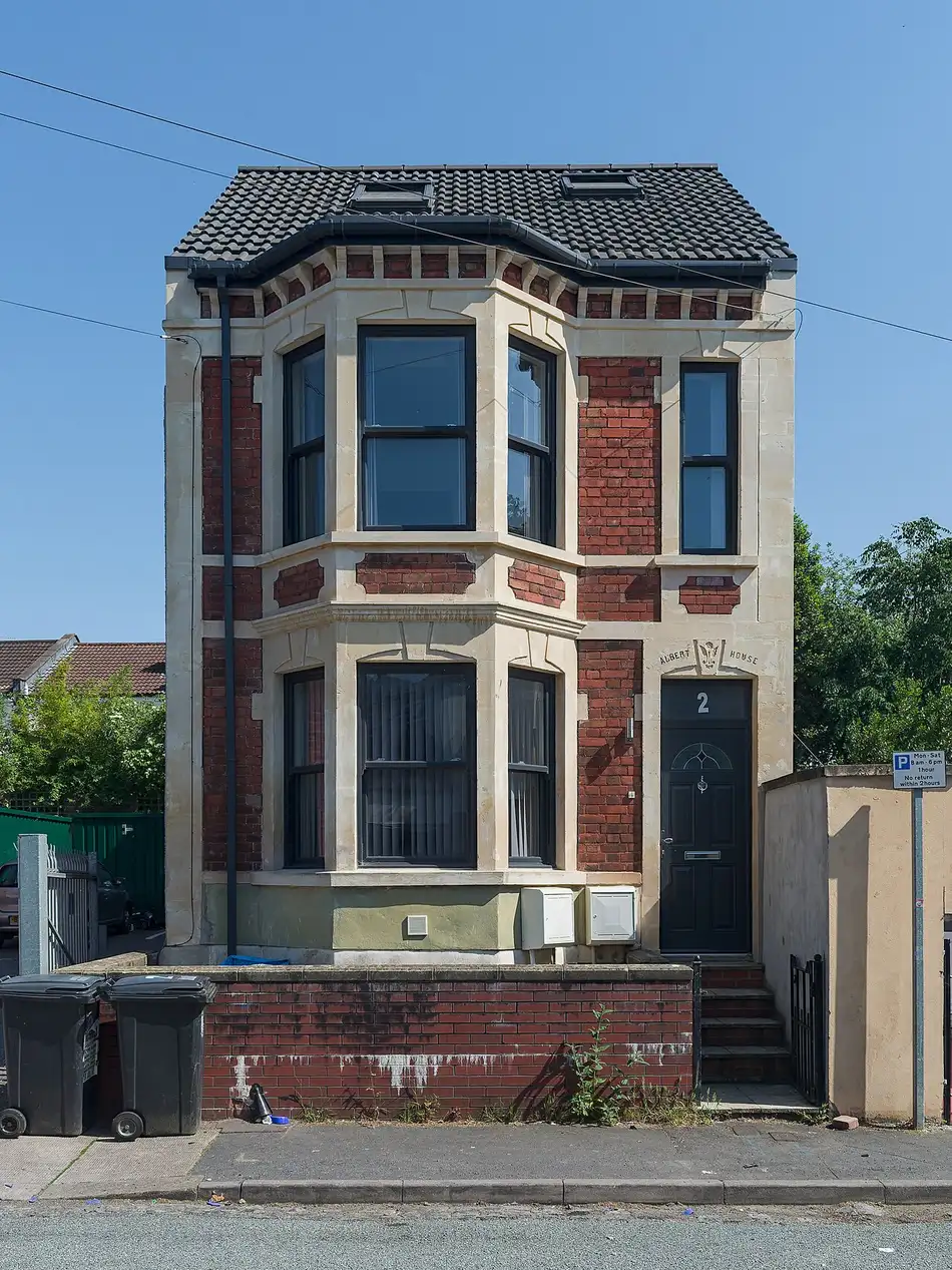 Red-brick residential building in St Werburgh's, Bristol