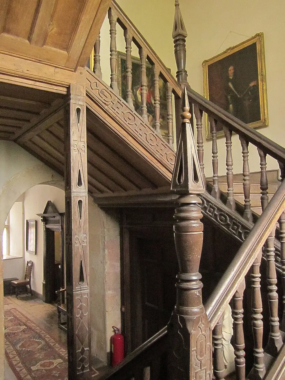 Wooden staircase in an older English house